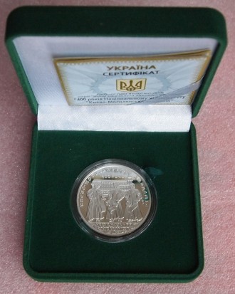 Продам серебряную монету 400 років Національному університету "Києво-Могиля. . фото 7