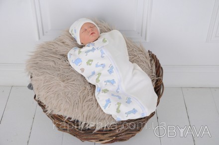
Пеленка выполнена из трикотажных тканей, что позволяет малышу свободно двигать . . фото 1