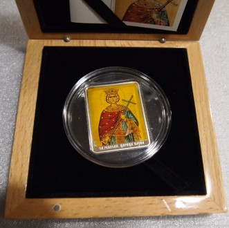 Продам коллекционную серебряную монету Святая Елена из серии Святые покровители.. . фото 2
