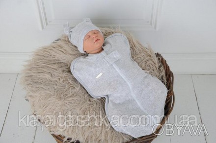 
Пеленка выполнена из трикотажных тканей, что позволяет малышу свободно двигать . . фото 1