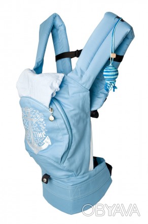 Рюкзак летнего голубого цвета с сеточкой для проветривания спинки. Подойдет для . . фото 1