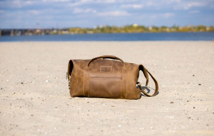 Спортивная сумка Sport & Travel исполнена из 100% натуральной кожи с винтажн. . фото 2