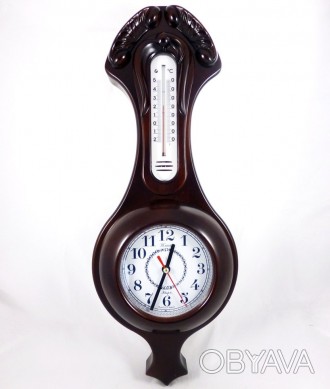 Деревянные Часы, термометр прямоугольный — это качественные часы от проверенного. . фото 1
