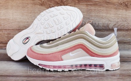 Подростковые, детские кроссовки Nike Air Max 97 Pink/Beige 40 - стелька 25.5см. Киев. фото 1 Подростковые, детские кроссовки Nike Air Max 97 Pink/Beige 40 - стелька 25.5см. Киев. фото 1