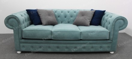 Изысканный диван ЧЕСТЕР в мягком велюре выполнен в классическом английском стиле. . фото 6