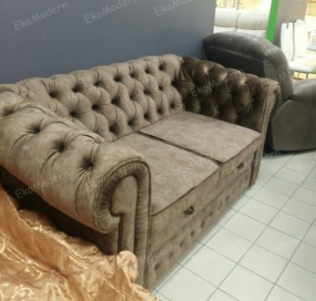 Изысканный диван ЧЕСТЕР в мягком велюре выполнен в классическом английском стиле. . фото 5