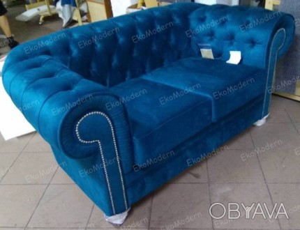 Изысканный диван ЧЕСТЕР в мягком велюре выполнен в классическом английском стиле. . фото 1