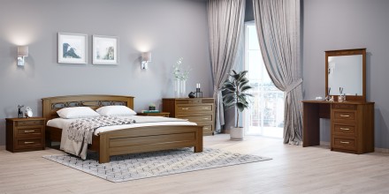 Ціна вказана за ліжко зі спальним місцем 1600х2000мм у деревоподібних відтінках.. . фото 4