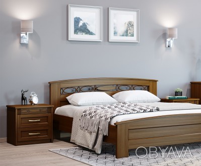 Ціна вказана за ліжко зі спальним місцем 1600х2000мм у деревоподібних відтінках.. . фото 1