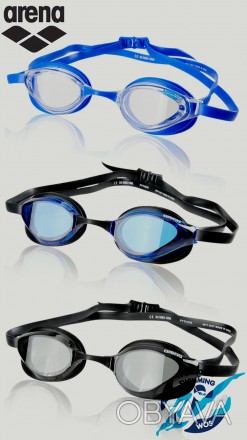 PYTHON - гидродинамические очки для соревнований и тренировок. Изогнутый дизайн . . фото 1