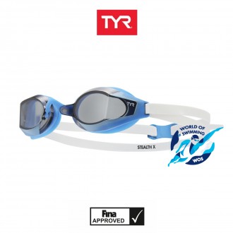 Очки для плавания с четырьмя сменными  переносицами TYR Stealth-X Mirrored Perfo. . фото 6