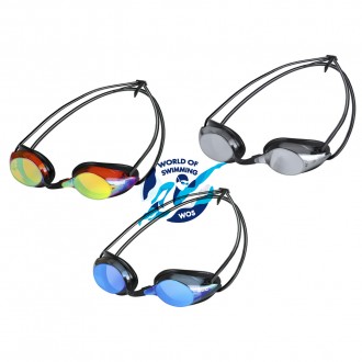 Гидродинамичные легкие очки для соревнований с низкопрофильными линзами. Зеркаль. . фото 2
