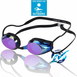Гидродинамичные легкие очки для соревнований с низкопрофильными линзами. Зеркаль. . фото 11