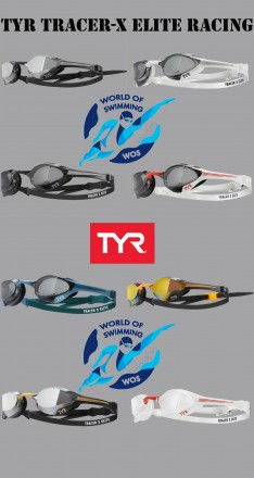 Соревнуйся как профи в очках TYR Tracer-X Elite Racing Mirrored. Разработанные д. . фото 2