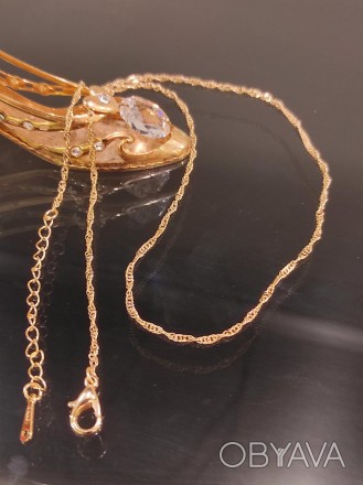 Материал ювелирный сплав
Покрытие золото
Длина 45 см + 5 см дополнительная засте. . фото 1