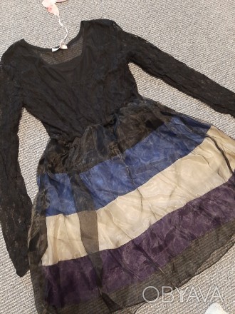 Платье коктейльное новое размер S. Гипюр. Выиграла в аукционе, оказалось маловат. . фото 1