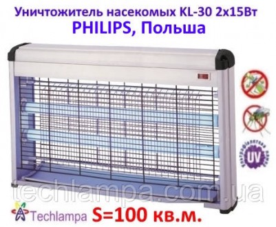 Уничтожитель насекомых KL-30 2х15Вт Philips, Польша. Київ. фото 1 Уничтожитель насекомых KL-30 2х15Вт Philips, Польша. Київ. фото 1