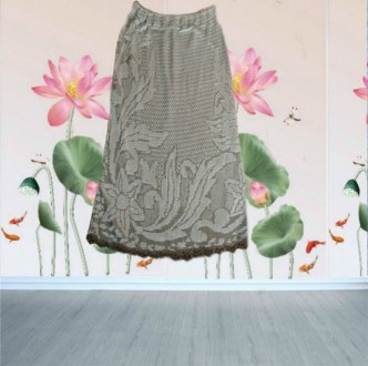 Необыкновенная красивая женская юбка вязанное полотно с узором, низ фигурная отд. . фото 3