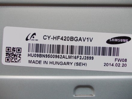 Отражатель, рассеиватель матрицы CY-HF420BGAV1V для телевизора Samsung UE42F5020. . фото 3