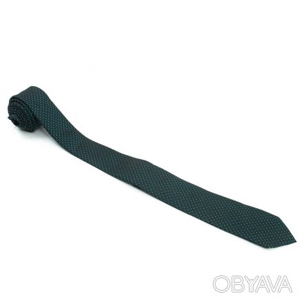 Продам вузьку краватку шовкову ROYAL CLASS темно-зеленого кольору з визерунком. . . фото 1