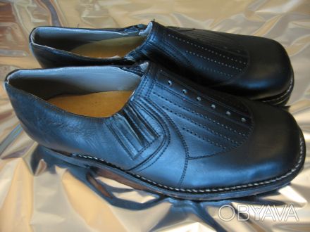 Продам новые мужские черные туфли из натуральной кожи без шнурков. Изготовлены п. . фото 1