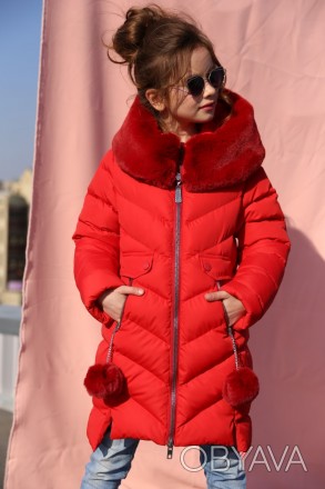  
 Красива стильна курточка на біопухові для дівчинки, для виготовлення якої бул. . фото 1