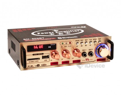 Усилитель звука UKC SN-802BT – стереофонический интегральный усилитель со . . фото 2