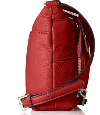 Кожаная сумка кросс-боди красного цвета  Calvin Klein, США, оригинал в идеальней. . фото 8