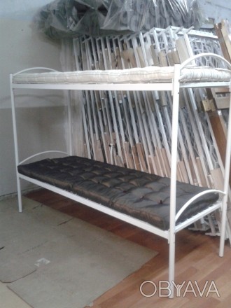 Кровати металлические одно- и двух ярусные с металлическими спинками- 1540,00грн. . фото 1