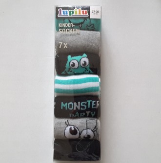 Набор суперносочков 7 шт " Monster party" от немецкого бренда Lupilu подарят мяг. . фото 4