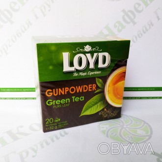 Чай в пакетиках пирамидках Loyd Gunpowder, 1,6г*20шт. (10)