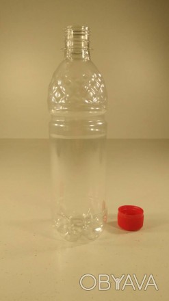 Бутылка ПЭТ 0,5 л прозрачная с крышкой (200 шт). . фото 1