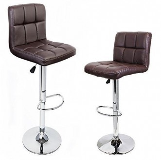 Высокий барный стул, хромированное металлическое основание с подножкой, поворачи. . фото 2
