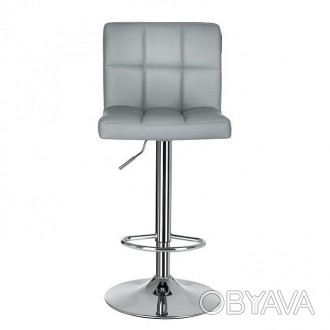 Высокий барный стул, материал экокожа, металлическое основание с хромом, с подно. . фото 1