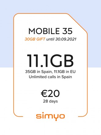 Simyo 35GB (11,1GB EU). Харьков. фото 1 Simyo 35GB (11,1GB EU). Харьков. фото 1