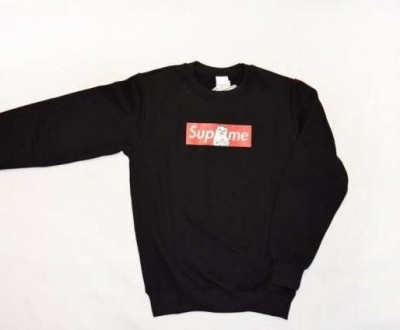 Свитшот Supreme + Ripndip черный с логотипом, унисекс (мужской, женский, детский. Киев. фото 1 Свитшот Supreme + Ripndip черный с логотипом, унисекс (мужской, женский, детский. Киев. фото 1