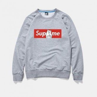 Свитшот Supreme + Ripndip серый с логотипом, унисекс (мужской, женский, детский). Киев. фото 1 Свитшот Supreme + Ripndip серый с логотипом, унисекс (мужской, женский, детский). Киев. фото 1