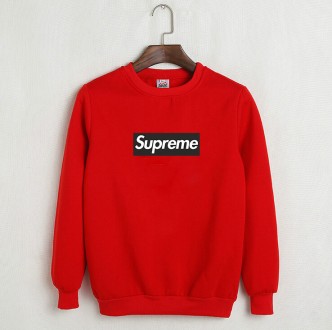 Свитшот Supreme красный с черным бокс-лого, унисекс (мужской, женский, детский). Киев. фото 1 Свитшот Supreme красный с черным бокс-лого, унисекс (мужской, женский, детский). Киев. фото 1