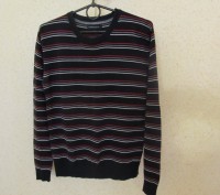 Продам на мальчика-подростка стильный свитер, полосатый, 100% cotton, 
на 13 ле. . фото 2