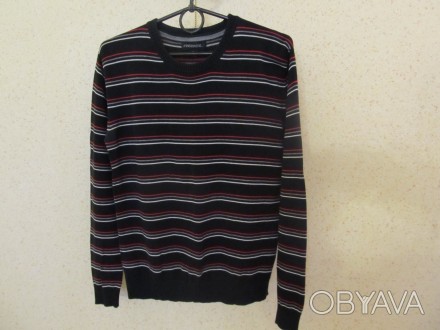 Продам на мальчика-подростка стильный свитер, полосатый, 100% cotton, 
на 13 ле. . фото 1