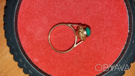 Эксклюзивное золотое кольцо с бирюзой. Прекрасная работа  ювелиров советского пе. . фото 1