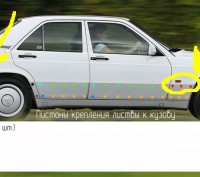 Клипсы (пистоны) крепления листвы (молдингов) на Mercedes-Benz W201 (190).
Креп. . фото 3