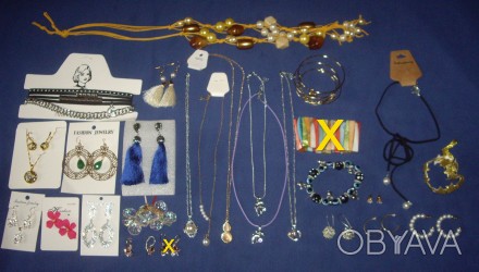 Разная бижутерия-Наборы бижутерии с колье и сережками. Серьги,ожерелье,браслеты.. . фото 1