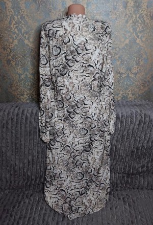Женское платье макси змеиный расцветки ткань вискоза, можно носить под пояс, нов. . фото 9