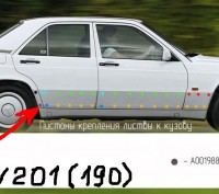 Клипсы (пистоны) крепления листвы (молдингов) на Mercedes-Benz W124 и на W201 (1. . фото 6