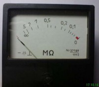 Омметр М419 , прибор непосредственного отсчёта для измерения электрических актив. . фото 2