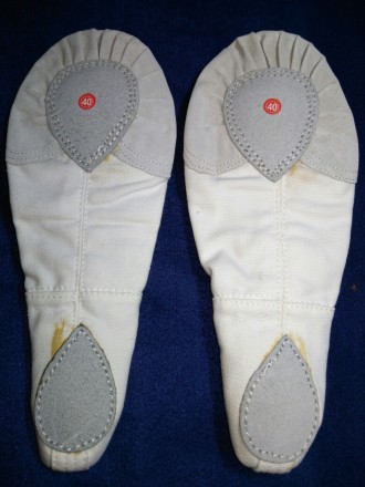 Обувь.
Балетки тканевые для танцев, фитнеса. (новые). 
Кожаный носок.
 Очень . . фото 4
