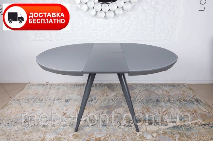Cтол AUSTIN обеденный раскладной цвет графит каленое стекло 1100(350)х1100х760 м. Києво-Святошинський. фото 1 Cтол AUSTIN обеденный раскладной цвет графит каленое стекло 1100(350)х1100х760 м. Києво-Святошинський. фото 1