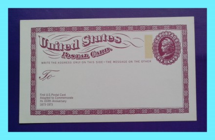 В 1873 году в США появилась первая почтовая карточка. В 1973 году исполнилось 10. . фото 2