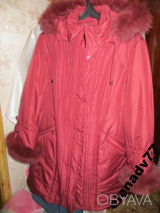 Куртка-полупальто бордо с мехом песца, зима, 52-54 р.

Состояние - пишу новое,. . фото 1